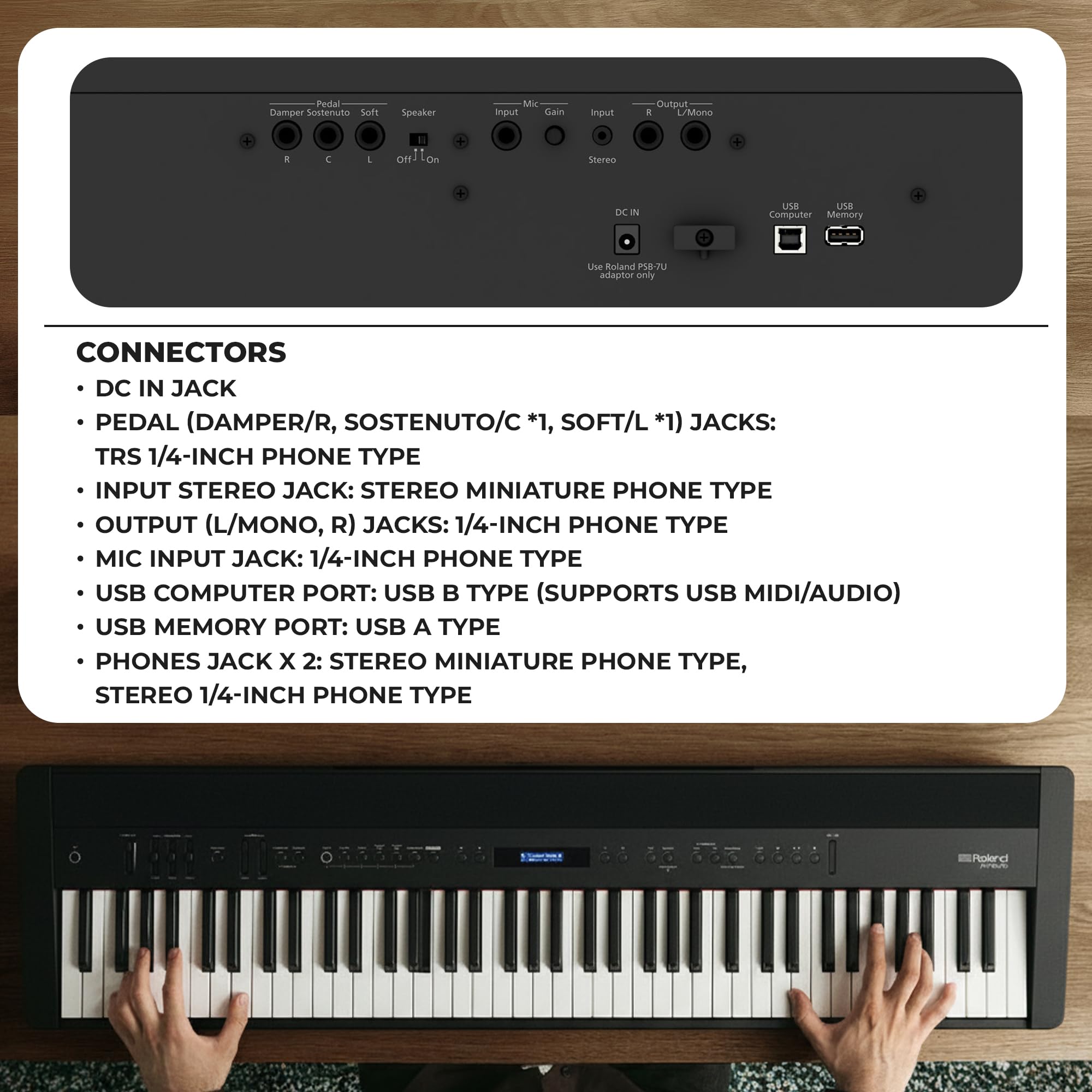 Roland FP-60X 88-Key Digital Piano - White Bundle with Adjustable Stand, Bench, Deluxe Sustain Pedal, Online Piano Lessons, Instructional DVD, and Austin Bazaar Polishing Cloth