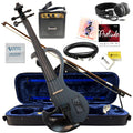 Electric Violin Bunnel Edge Outfit 4/4 Full Size (Light Zebrano) — With Carrying Case and Accessories - Mini Amp - Headphone Jack - Piezo Ceramic Pick-up - from Kennedy Violins