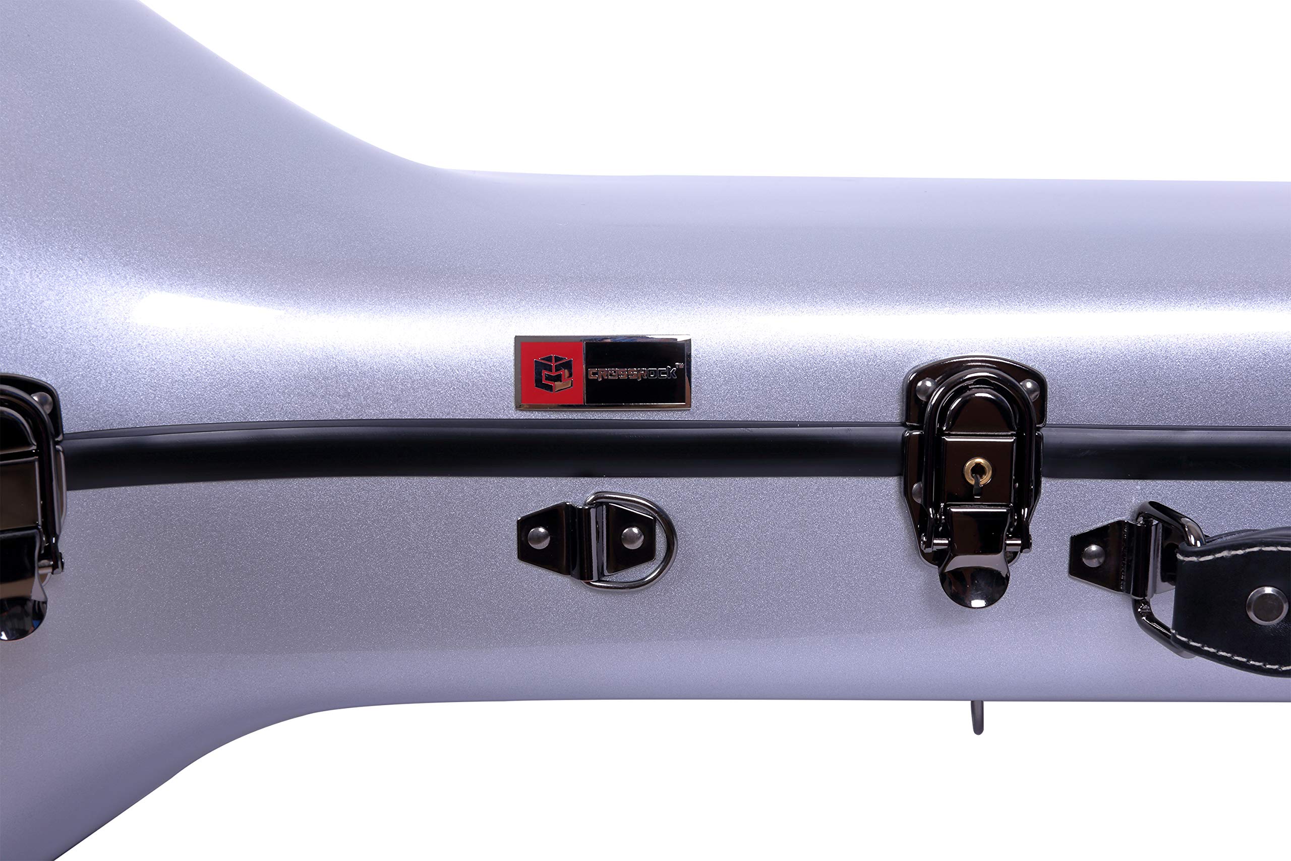 Crossrock CRF1000TBBK F-Trigger or Straight Trombone Case- Fiberglass- Backpackable-Black