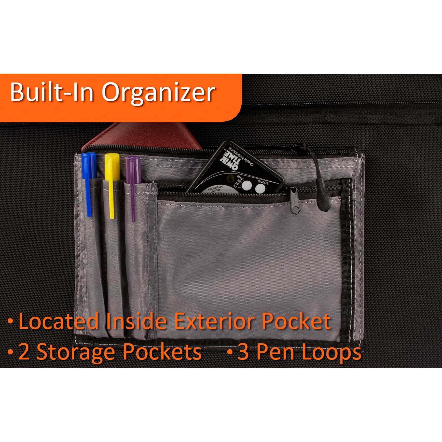 Protec Alto Saxophone Contoured PRO PAC Case with Flute Pocket, Black, Model PB304CT