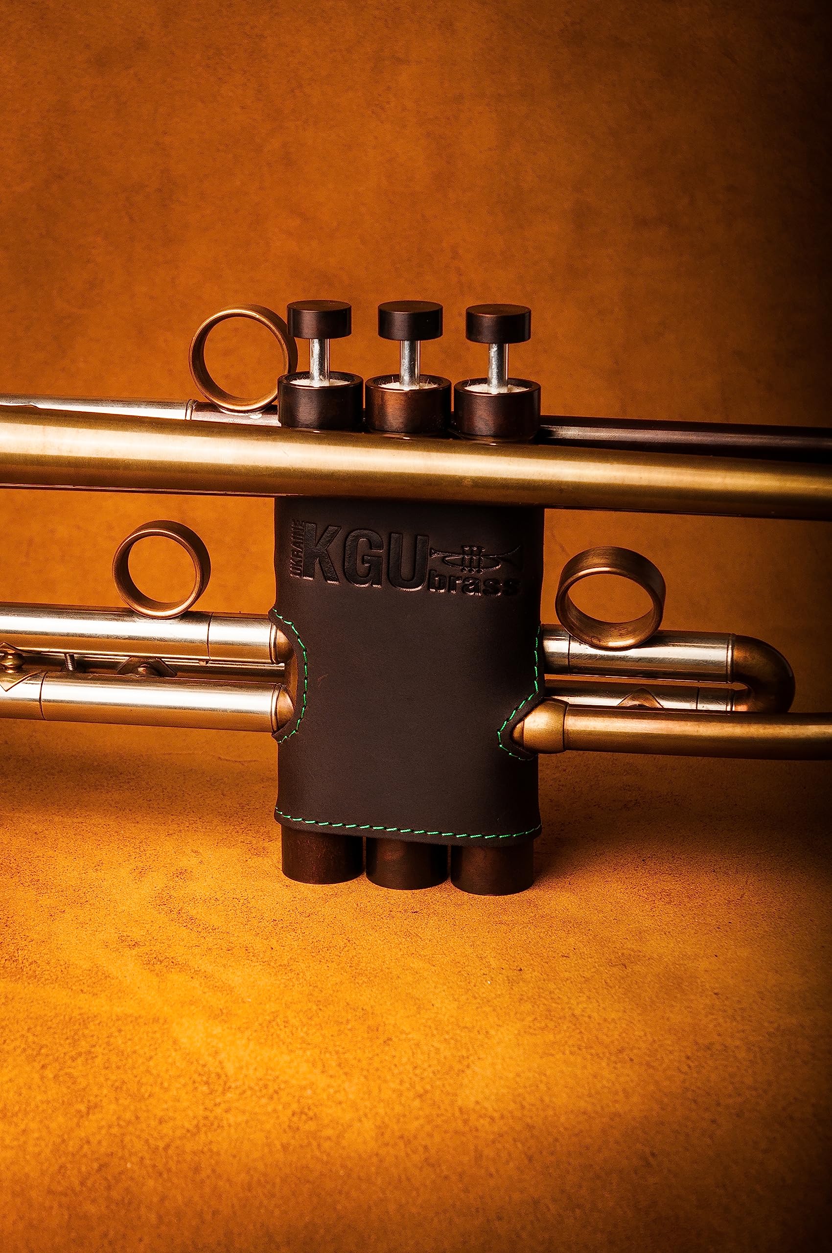 Trumpet valve guard by KGUBrass is the leather trumpet valve protector made of luxurious mild and thick material; use as protection from corrosion, scratches and stains (Marsala)