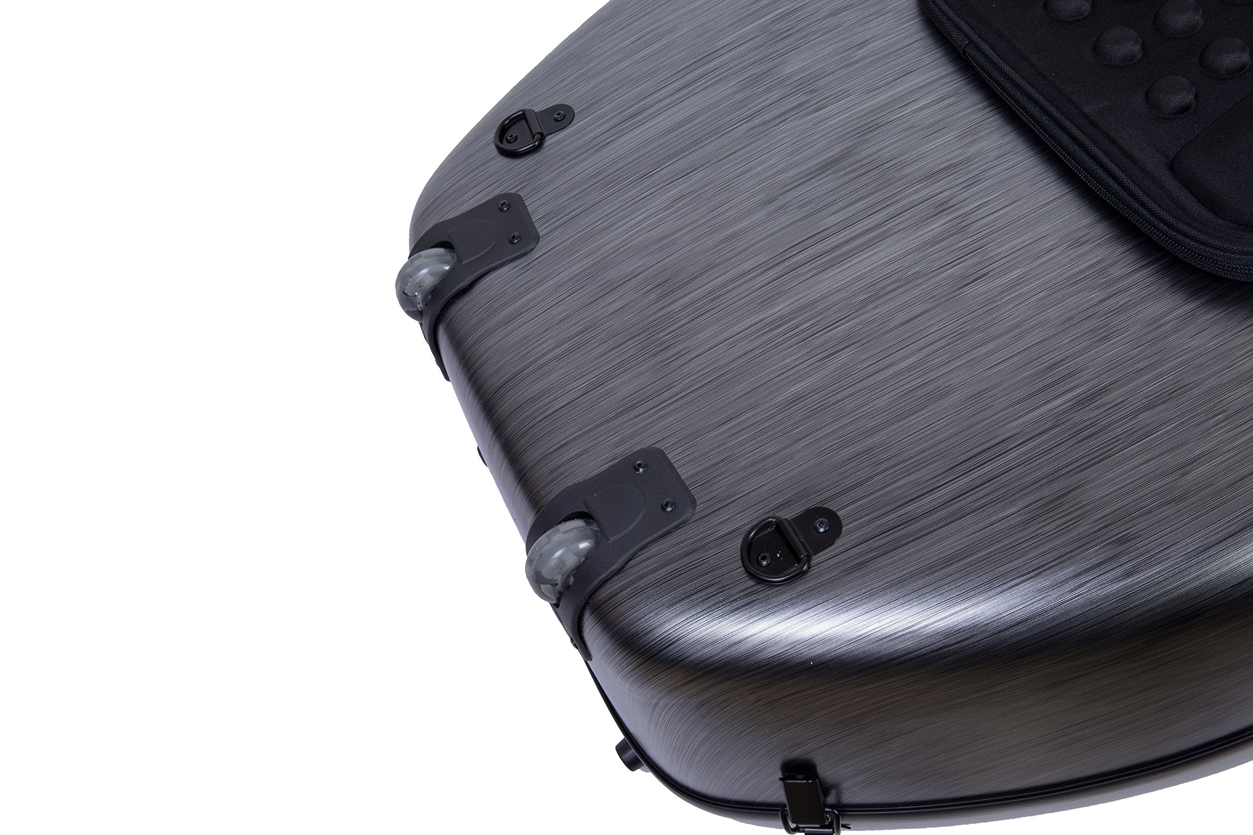 Crossrock Poly Carbon Cello Case for 4/4 Full-Size | Matte Blue Finish, Wheels, Lightweight & Durable – Best for School Orchestra & Student Musicians