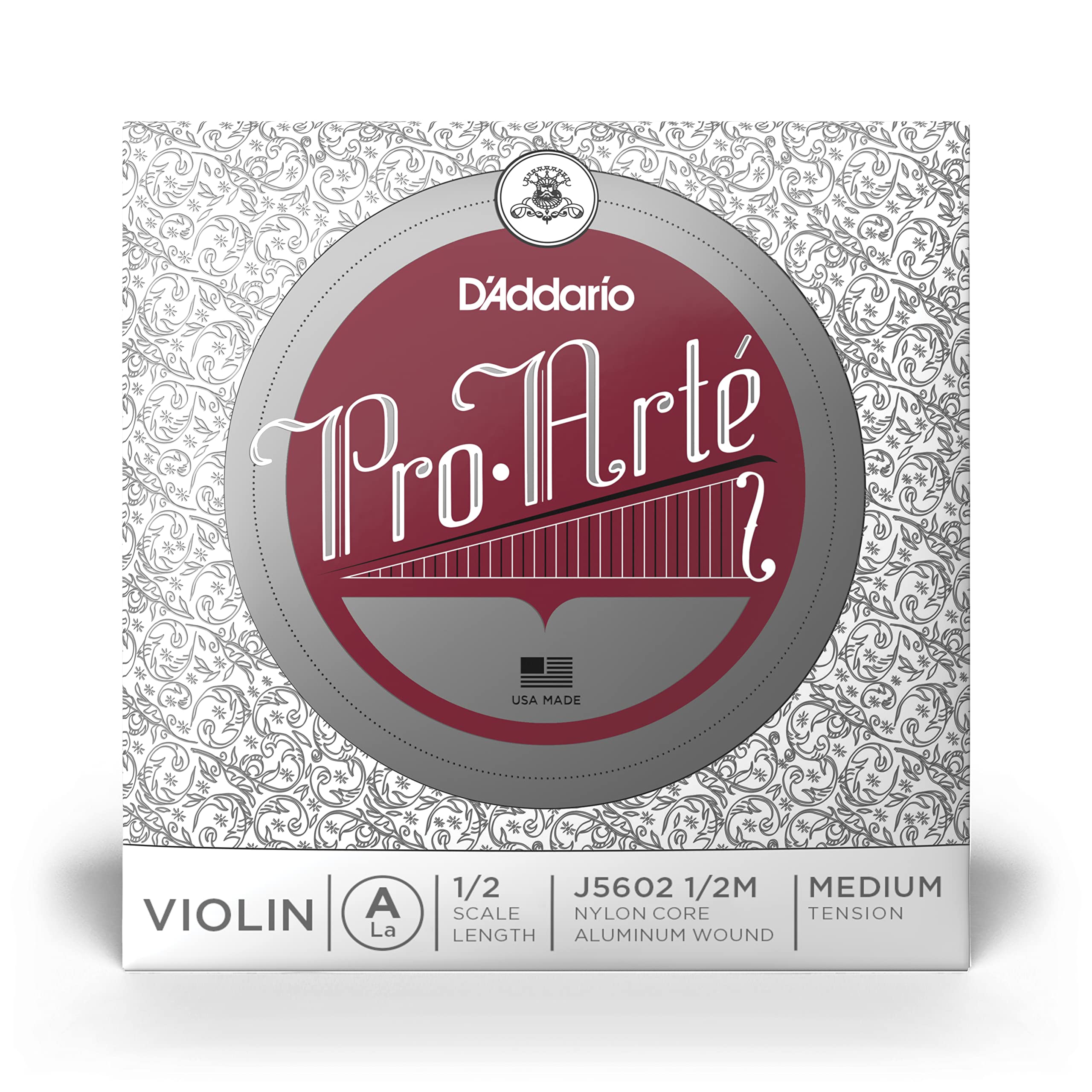 D'Addario J56 4/4M Pro-Arte Nylon violin Strings, Medium