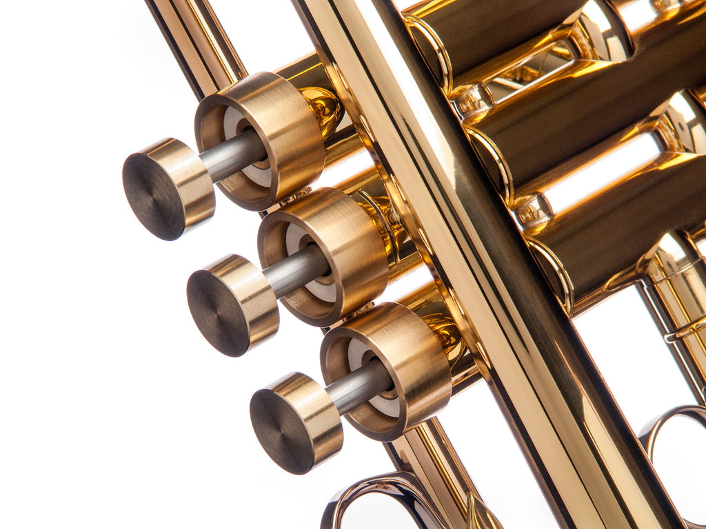 Trumpet Trim Kit for improving the sound. For all Bach Stradivarius Trumpet. Custom made KGUBrass (HEAVY, Antique Bronze Lacquer)