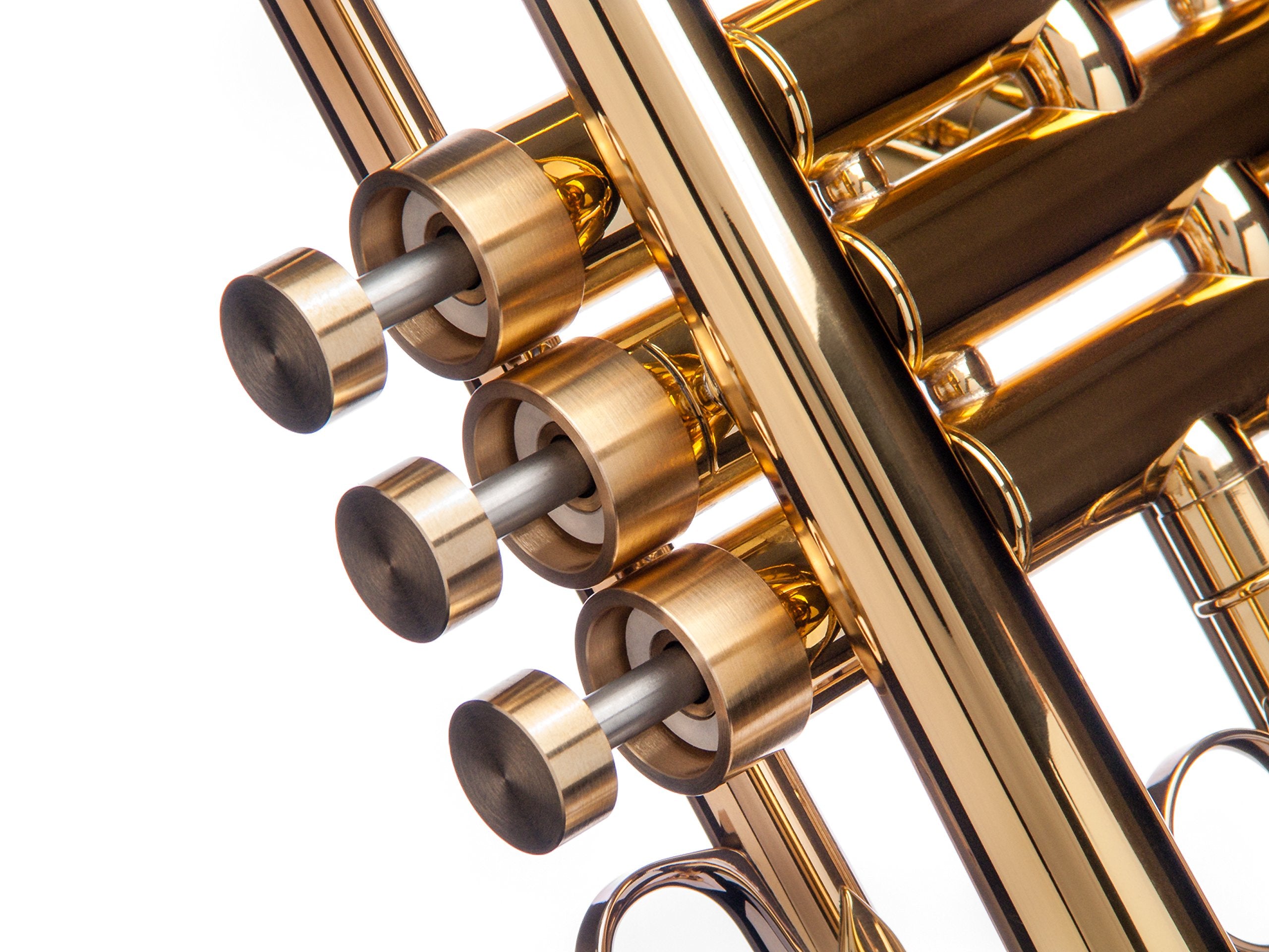 Trumpet Trim Kit for improving the sound. For all Bach Stradivarius Trumpet. Custom made KGUBrass (HEAVY, Antique Bronze Lacquer)