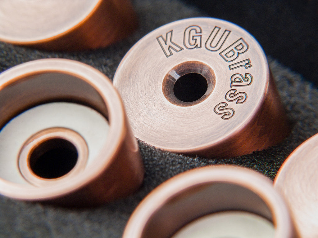 Trumpet Trim Kit for improving the sound. For all Bach Stradivarius Trumpet. Custom made KGUBrass (HEAVY, Antique Bronze Lacquer)