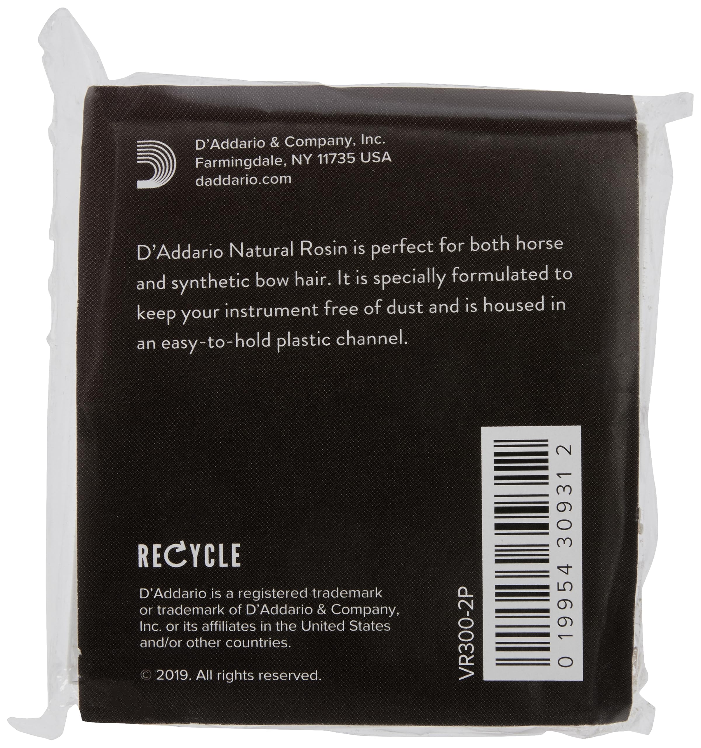 D'Addario Violin Rosin - Cello Rosin - Natural Rosin Violin, Dark