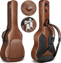 CAHAYA Guitar Case Acoustic Bag - 0.8in Thick Padding Guitar Gig Bag Waterproof PU Design for Easy Cleaning Fits 40 41 42in Acoustic Guitars Travel Acoustic Case with Adjustable Shoulder Straps
