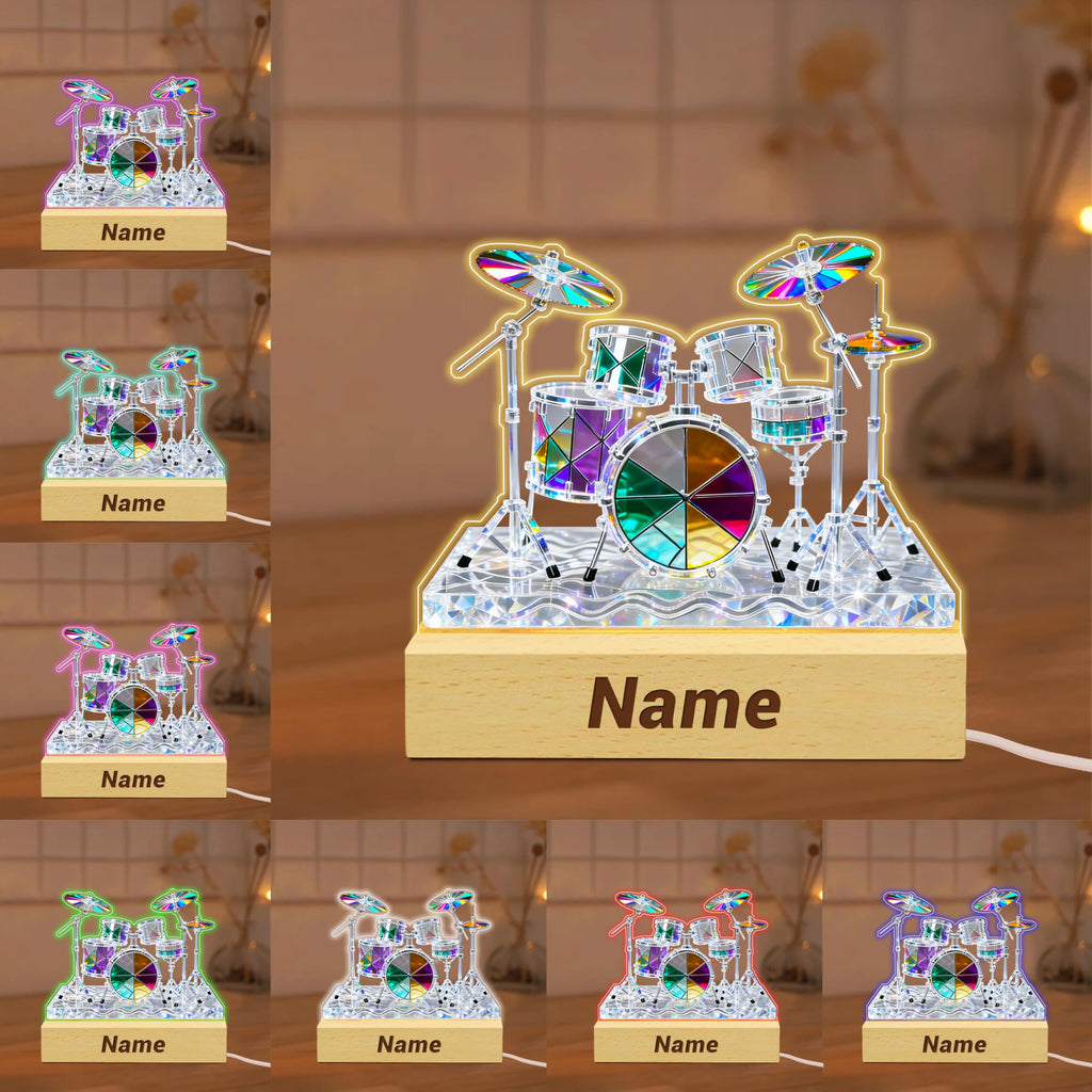 Personalized Name Violin Crystal Desktop Ornaments for Club Bedroom Office Custom Music Theme Stained Glass Acrylic Tabletop Plaque 2D Flat Electric Cello Figurine Sculpture for Violinist Cellist