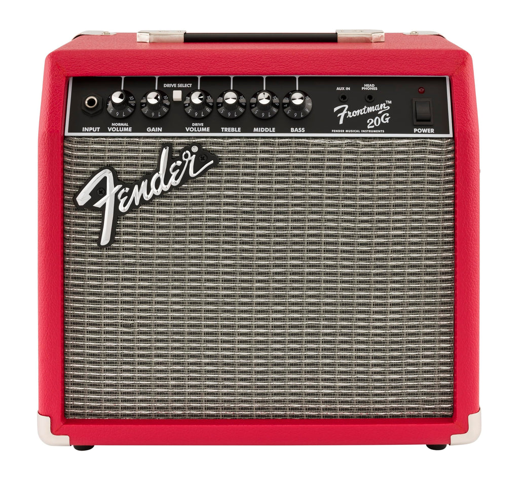 Fender Frontman 10G Electric Guitar Amplifier, 10-Watt Practice Amp with 6" Speaker, Built-in Overdrive, Headphone Jack & Aux Input, Black/Silver, with 2-Year Warranty