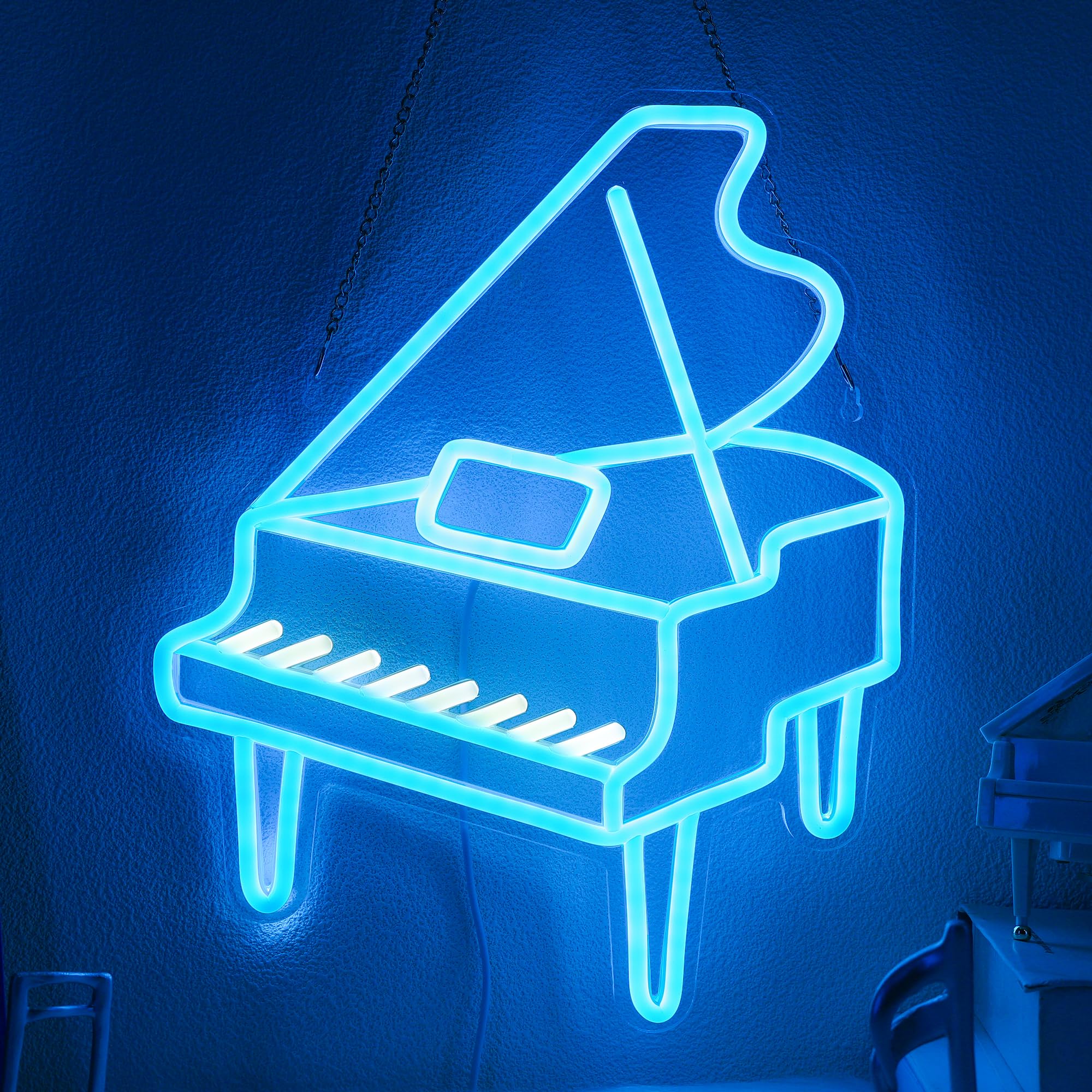 CoolGift Mart Acoustic Guitar Neon Light, Dimmable LED Guitar Neon Wall Sign USB Powered, Decorations for Bedroom Living Room Man Cave Music Studio, Gift for Guitar Players Guitarists Music Lovers