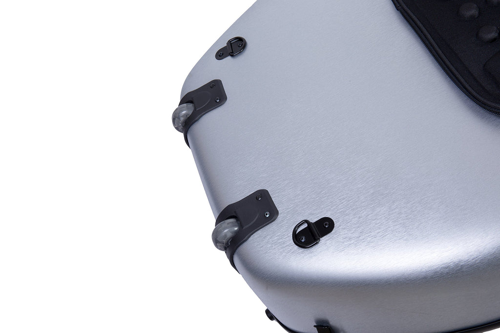 Crossrock Poly Carbon Composite Cello Case, for 3/4 Size Cello with backpack and wheels in Blue(CRF1000CETBLHT)
