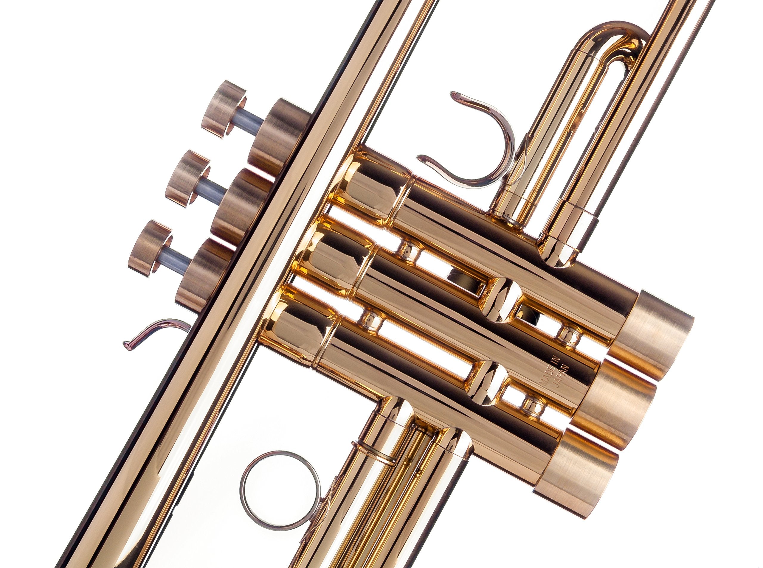 Trumpet Trim Kit for improving the sound. For all Bach Stradivarius Trumpet. Custom made KGUBrass (HEAVY, Antique Bronze Lacquer)