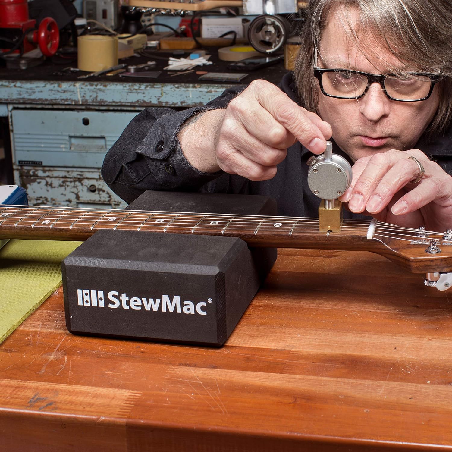 StewMac Hi‑Lo Featherweight Guitar Neck Rest – Dual Height Guitar & Bass Neck Support for Stable, Scratch‑Free Setups and Maintenance