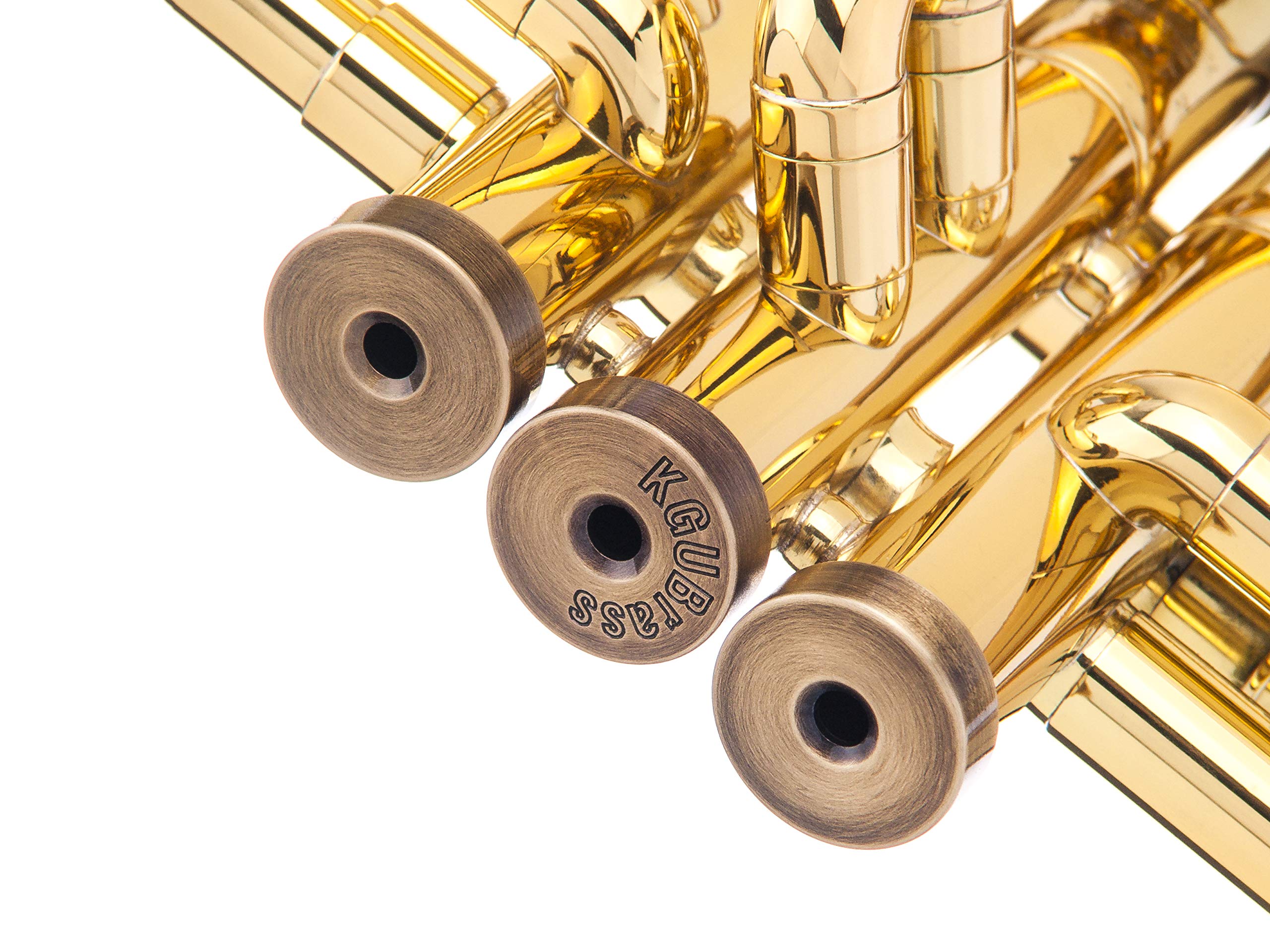 Trumpet Trim Kit for improving the sound. For all Bach Stradivarius Trumpet. Custom made KGUBrass (HEAVY, Antique Bronze Lacquer)