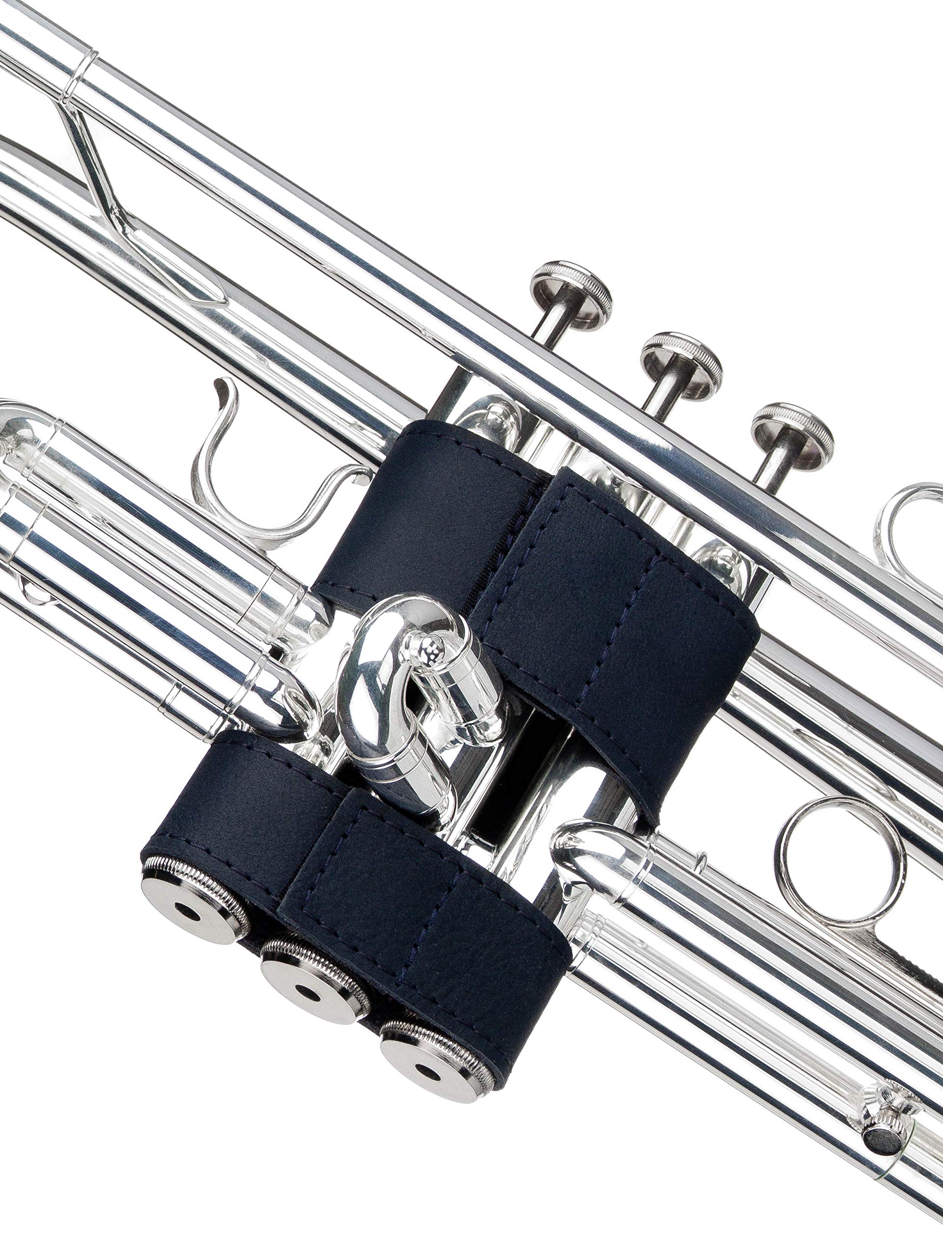 Trumpet valve guard by KGUBrass is the leather trumpet valve protector made of luxurious mild and thick material; use as protection from corrosion, scratches and stains (Marsala)