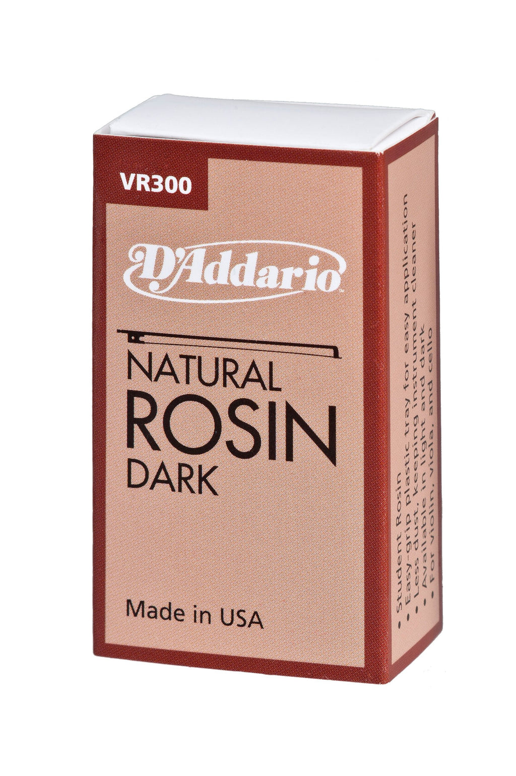D'Addario Violin Rosin - Cello Rosin - Natural Rosin Violin, Dark