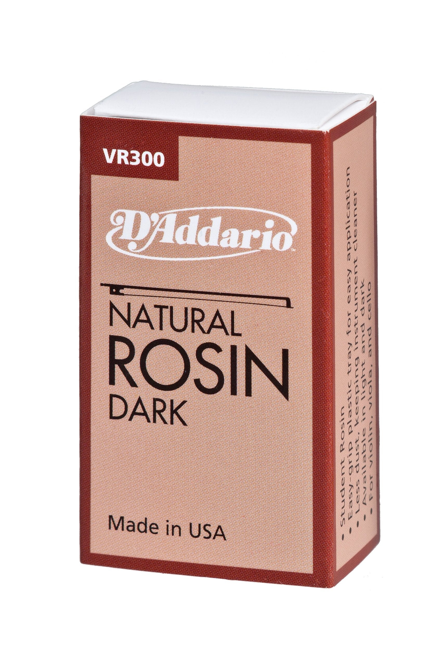 D'Addario Violin Rosin - Cello Rosin - Natural Rosin Violin, Dark