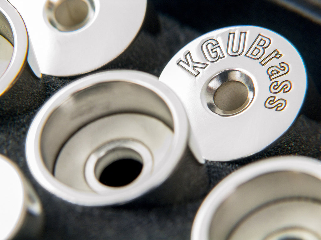Trumpet Trim Kit for improving the sound. For all Bach Stradivarius Trumpet. Custom made KGUBrass (HEAVY, Antique Bronze Lacquer)