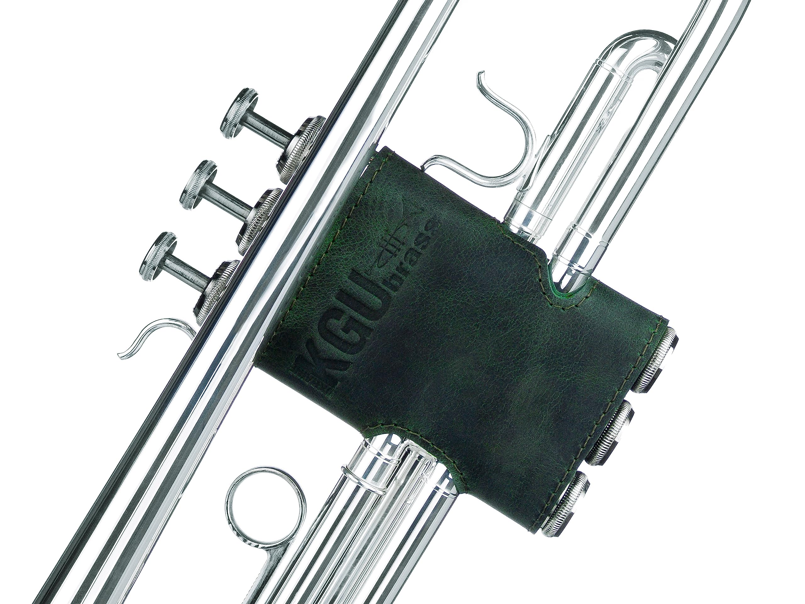 Trumpet valve guard by KGUBrass is the leather trumpet valve protector made of luxurious mild and thick material; use as protection from corrosion, scratches and stains (Marsala)