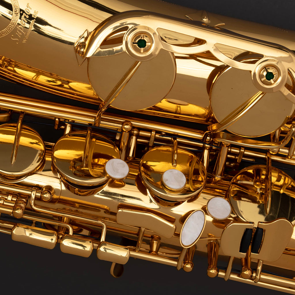 Saxophone Herche Superior Alto Saxophone X3 | Professional Instruments for All Levels | High F# Key | Educator Approved & Service Plan