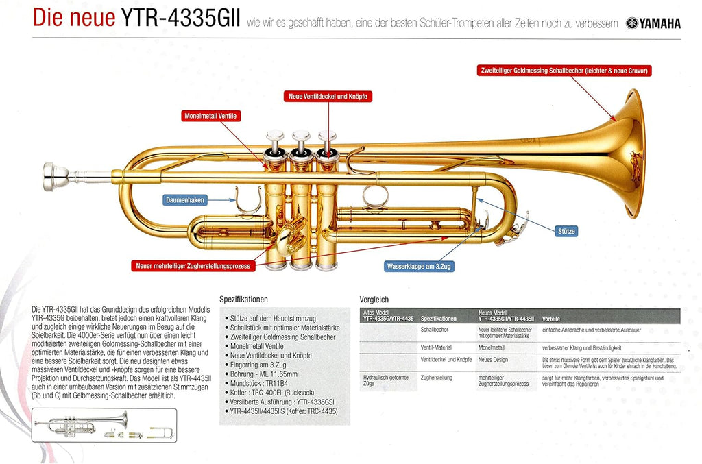 Yamaha YTR-4335GII Intermediate Bb Trumpet - Gold Lacquer