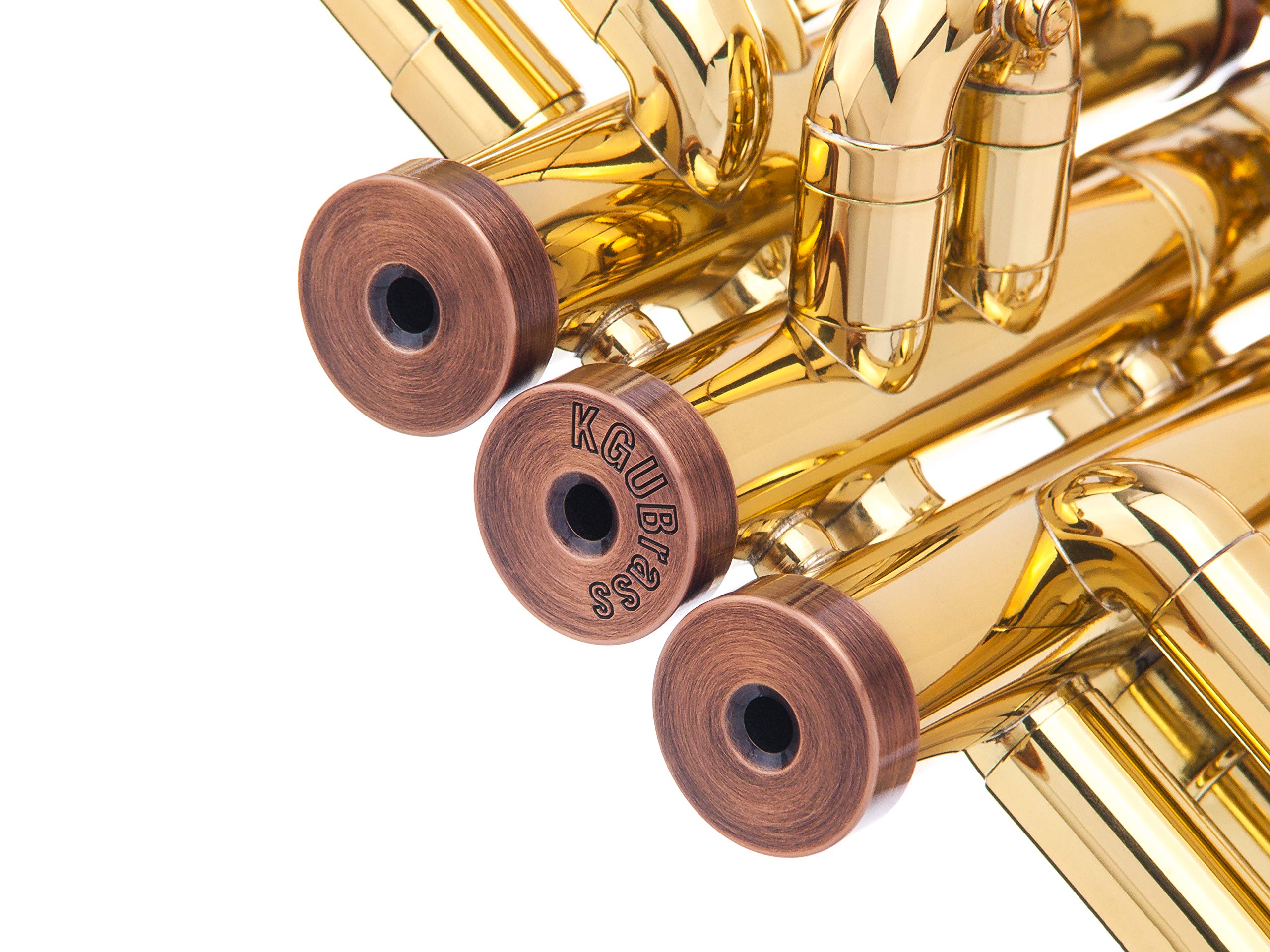 Trumpet Trim Kit for improving the sound. For all Bach Stradivarius Trumpet. Custom made KGUBrass (HEAVY, Antique Bronze Lacquer)