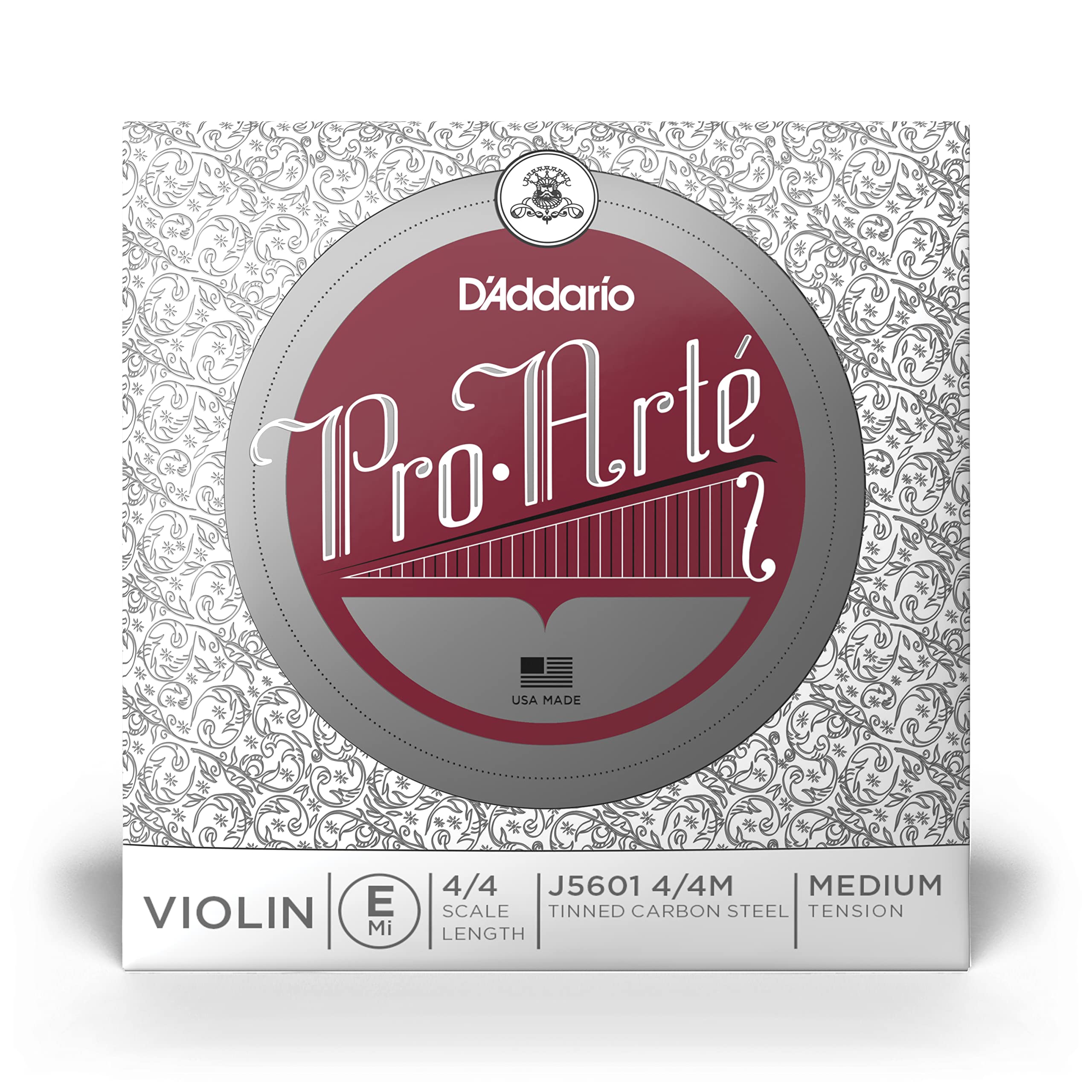 D'Addario J56 4/4M Pro-Arte Nylon violin Strings, Medium