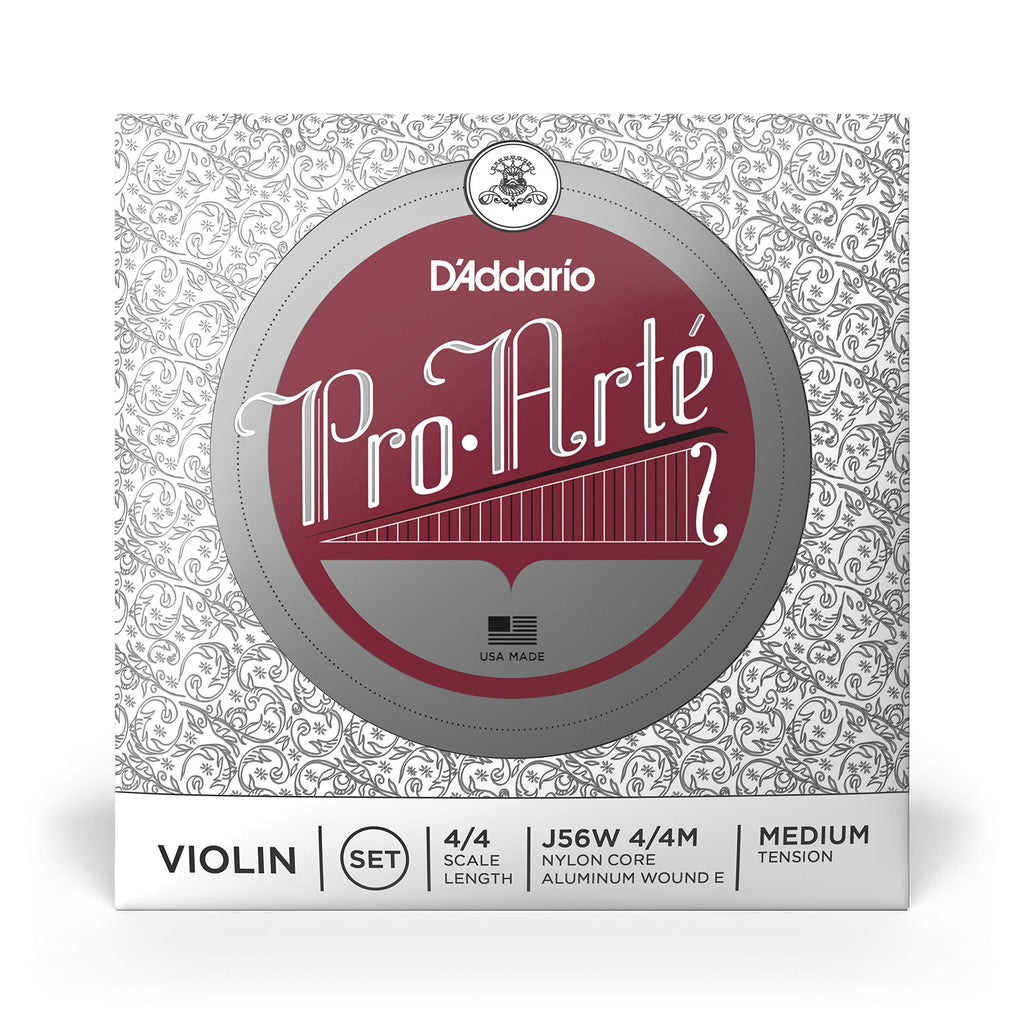 D'Addario J56 4/4M Pro-Arte Nylon violin Strings, Medium