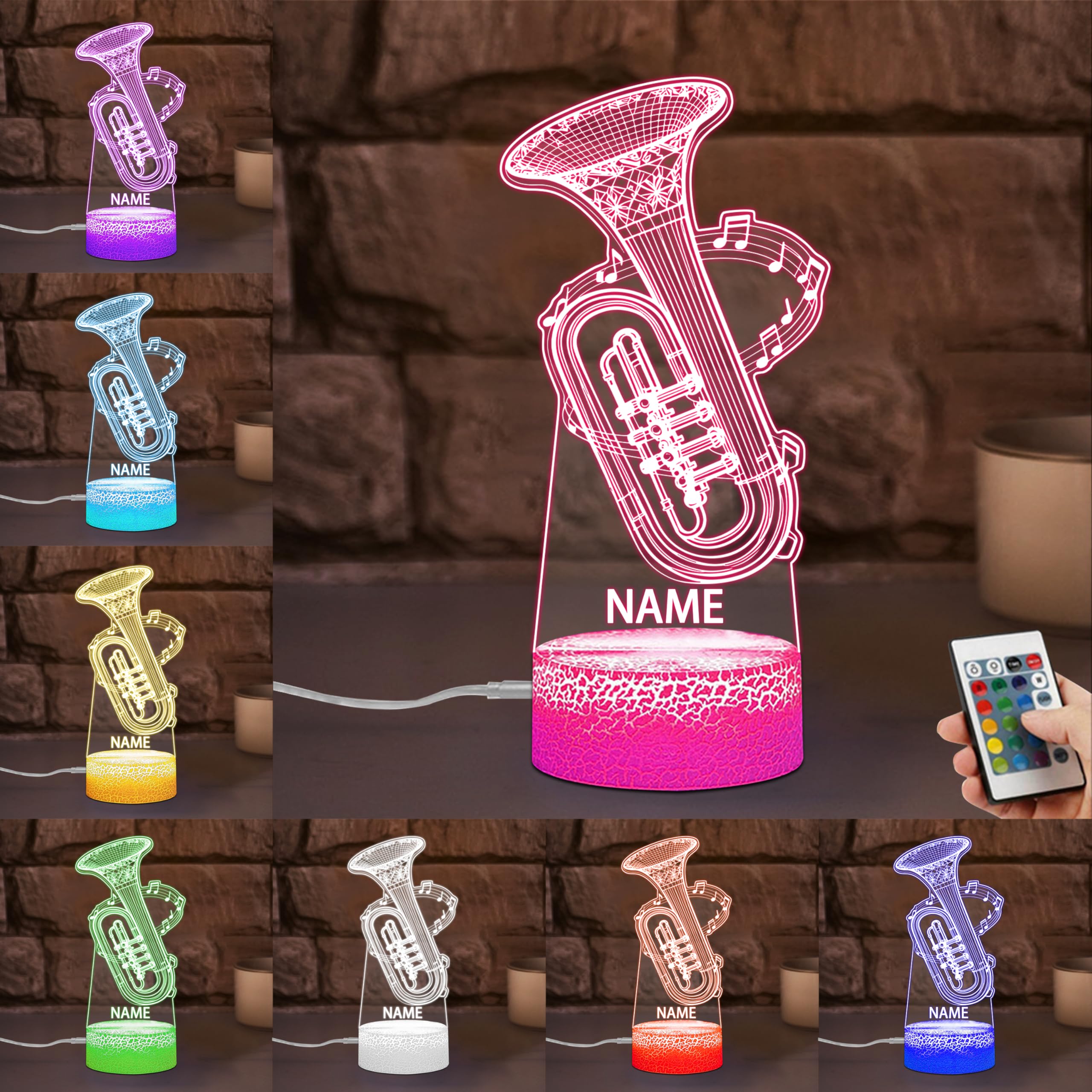 Personalized Name Violin Crystal Desktop Ornaments for Club Bedroom Office Custom Music Theme Stained Glass Acrylic Tabletop Plaque 2D Flat Electric Cello Figurine Sculpture for Violinist Cellist