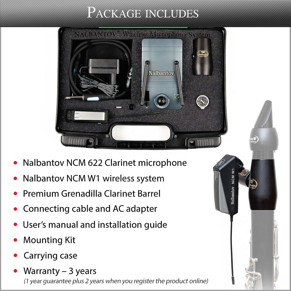 Clarinet Microphone NCM 622 Wireless Set SCW for Buffet Crampon RC Prestige