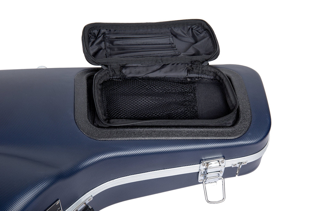 Crossrock ABS Trumpet Case for Bb Horn | Textured Blue Finish with Velvet Interior, Security Lock, Metal Feet & Detachable Strap (CRA862TRBL)