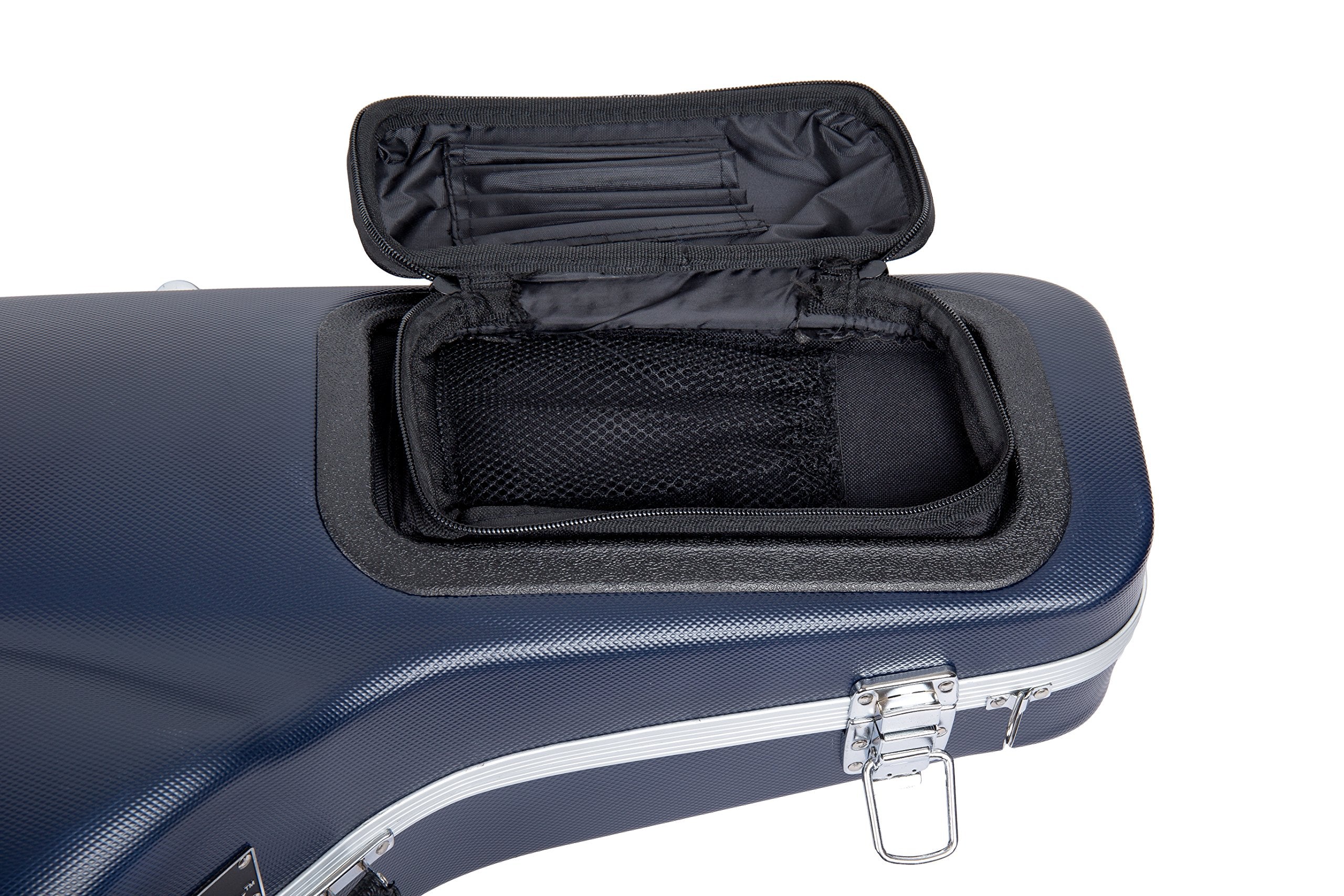 Crossrock ABS Trumpet Case for Bb Horn | Textured Blue Finish with Velvet Interior, Security Lock, Metal Feet & Detachable Strap (CRA862TRBL)