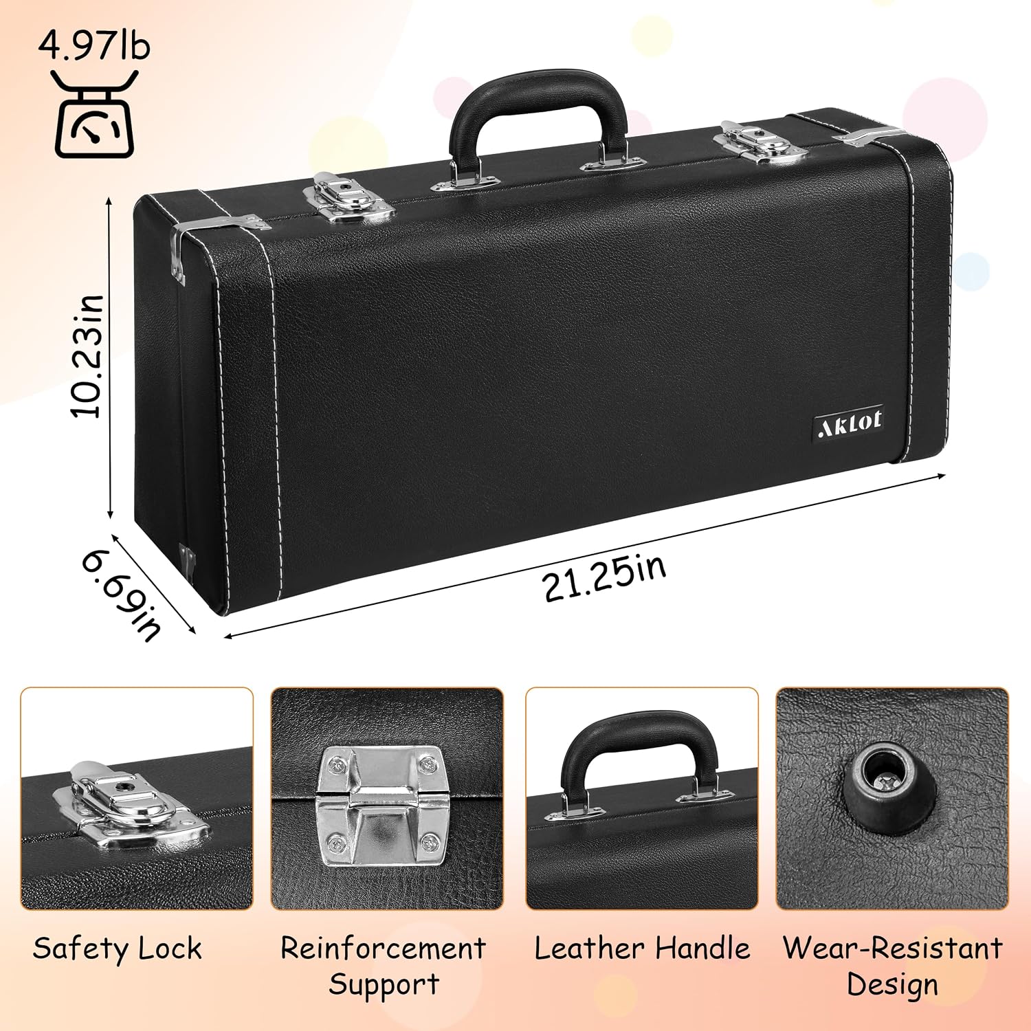 AKLOT Weighted Leadpipe Bb Trumpet: Satin Silver, Mouthpiece Booster, 7C Mouthpiece*2, Beginner & Intermediate Standard Trumpet Instrument, Trompeta Musicale with Hard Case, Lesson Book, Cleaning Kit