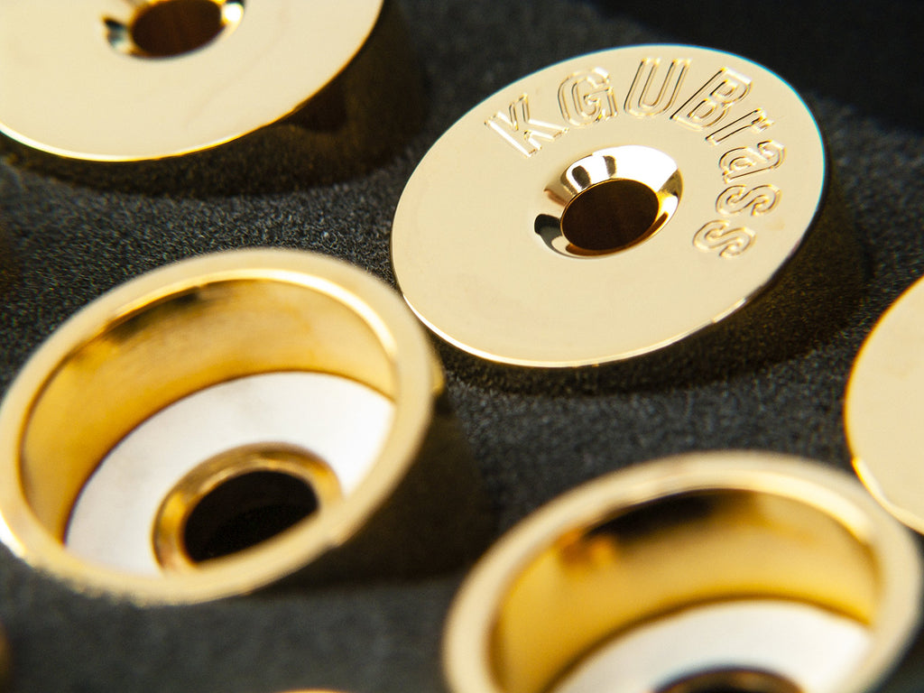 Trumpet Trim Kit for improving the sound. For all Bach Stradivarius Trumpet. Custom made KGUBrass (HEAVY, Antique Bronze Lacquer)