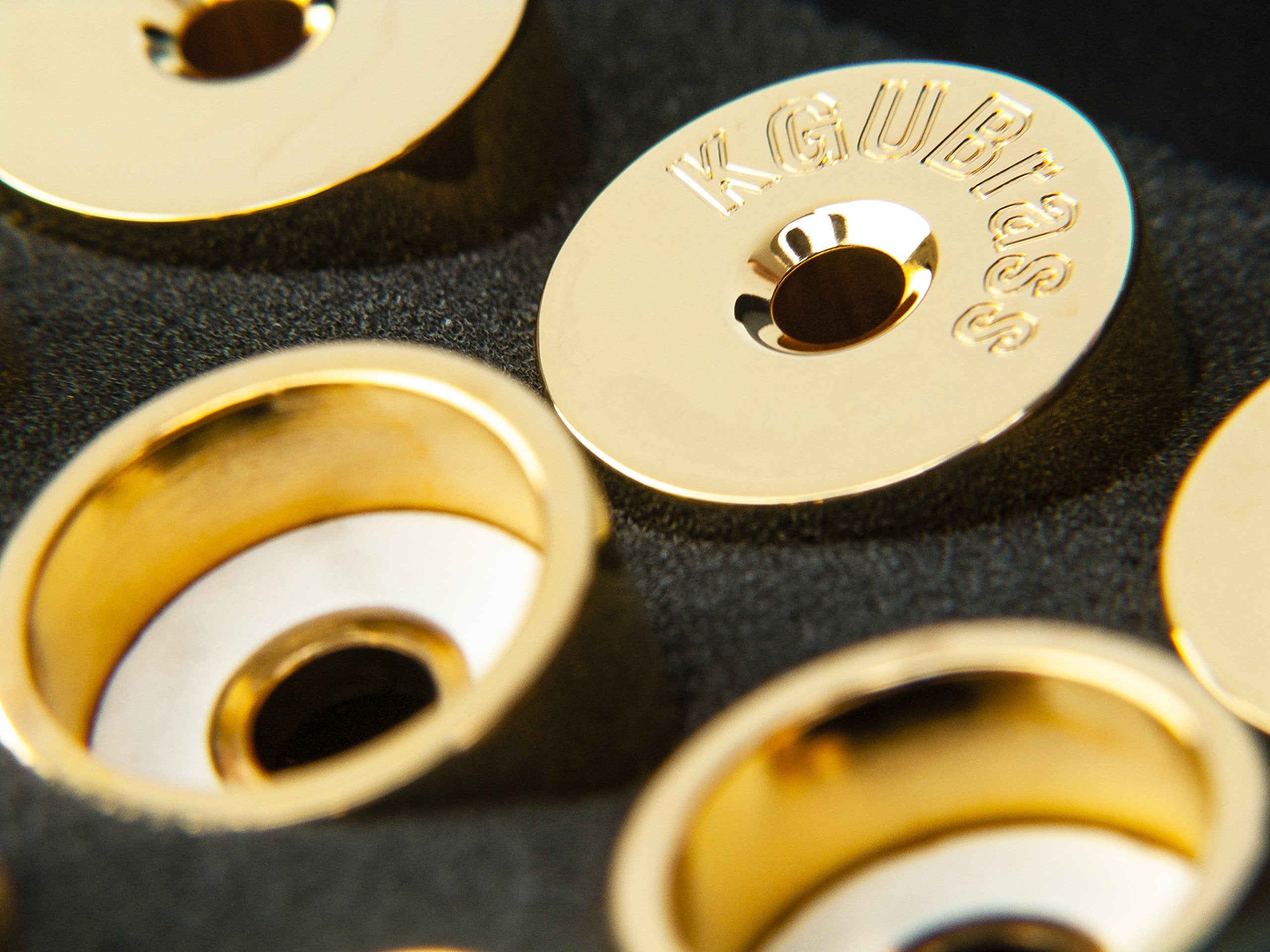 Trumpet Trim Kit for improving the sound. For all Bach Stradivarius Trumpet. Custom made KGUBrass (HEAVY, Antique Bronze Lacquer)
