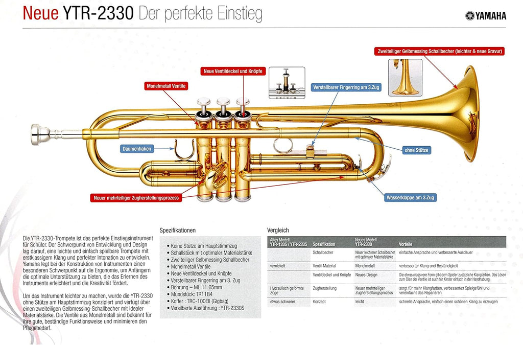 Yamaha YTR-2330 Student Bb Trumpet - Gold Lacquer