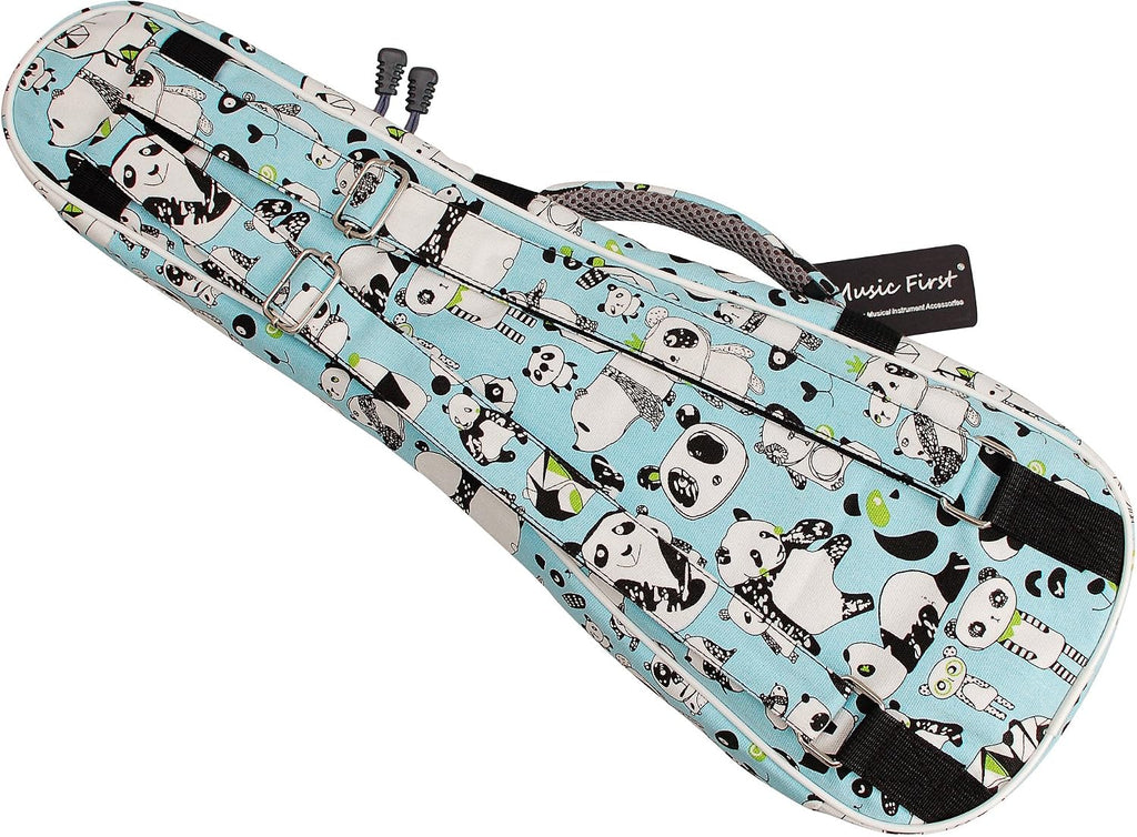 MUSIC FIRST Original Design 15mm Padded Cartoon Panda Violin bag, 1/4 1/2 Soft Violin Case, Violin Travel Bag, Violin Backpack Notice: Fit for 1/2 and 1/4 Size Violin, Max bow length 62cm (24.4 inch)