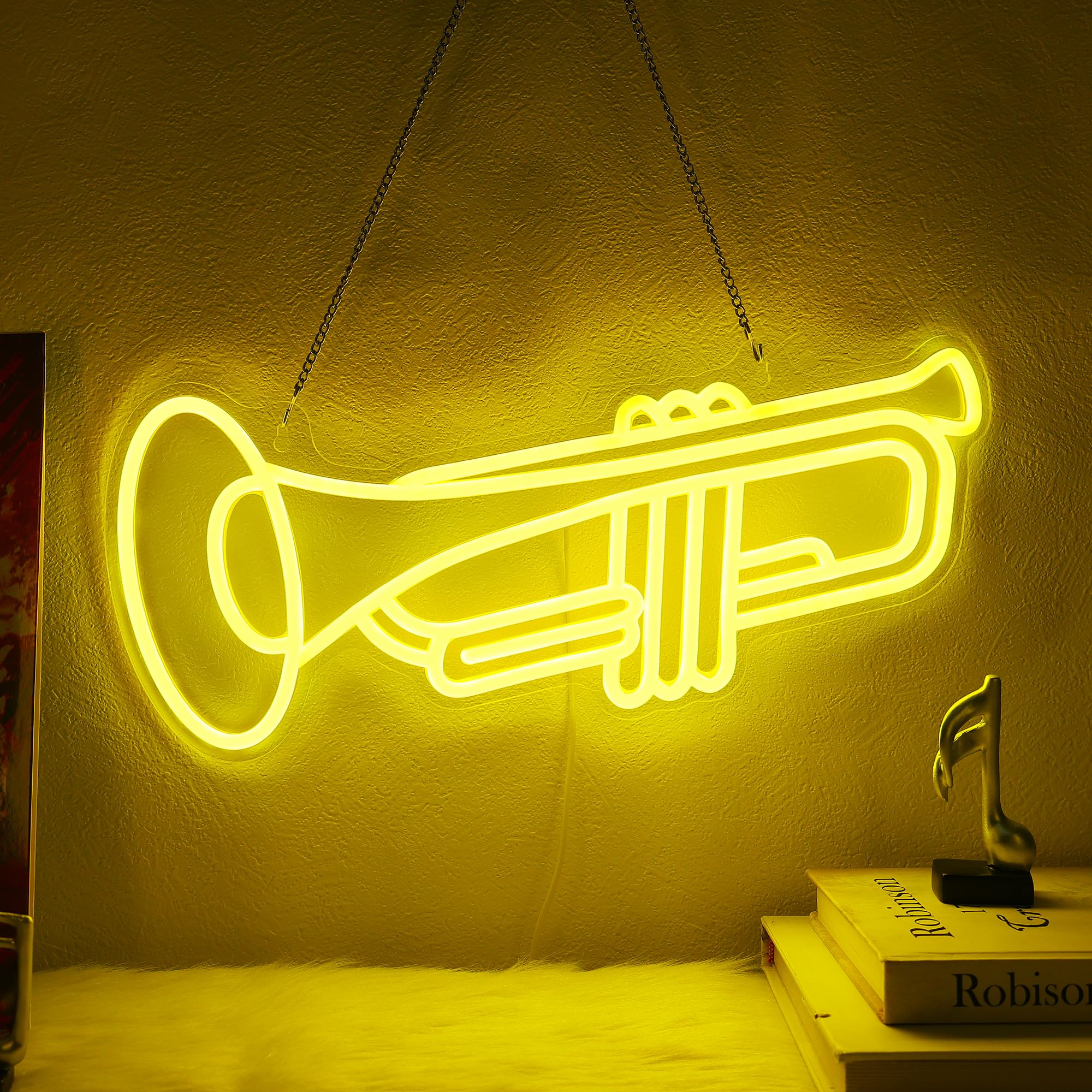 CoolGift Mart Acoustic Guitar Neon Light, Dimmable LED Guitar Neon Wall Sign USB Powered, Decorations for Bedroom Living Room Man Cave Music Studio, Gift for Guitar Players Guitarists Music Lovers