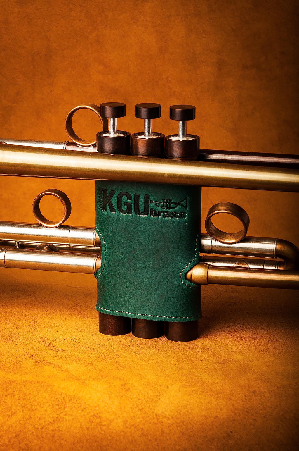 Trumpet valve guard by KGUBrass is the leather trumpet valve protector made of luxurious mild and thick material; use as protection from corrosion, scratches and stains (Marsala)