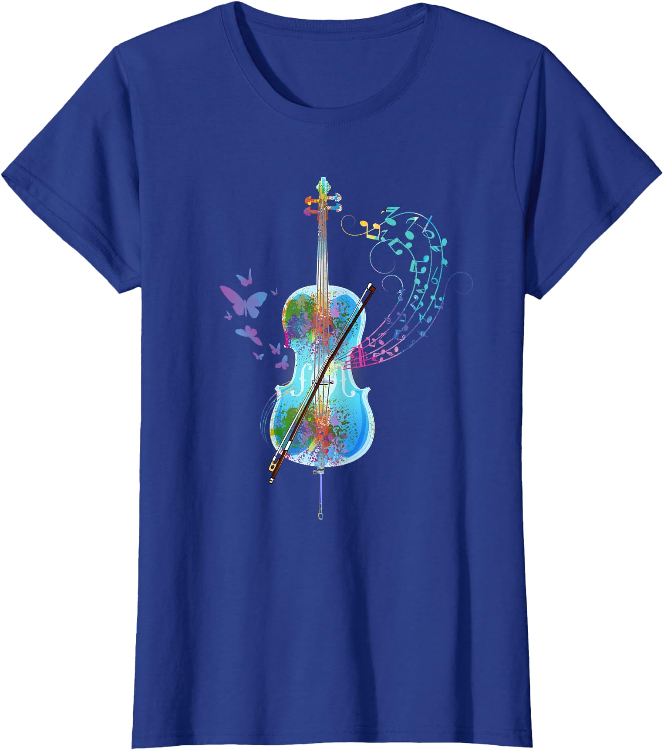 Classical Musical Instrument Colorful Cello T-Shirt