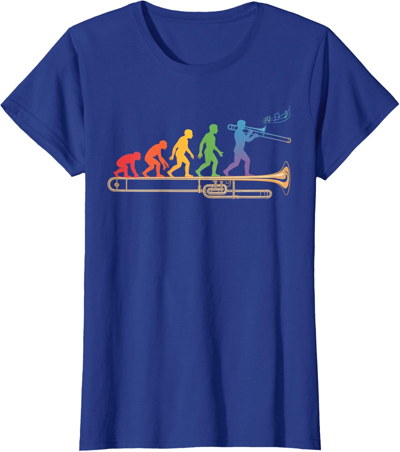 Trombone Human Evolution Marching Band Jazz Music Trombone T-Shirt