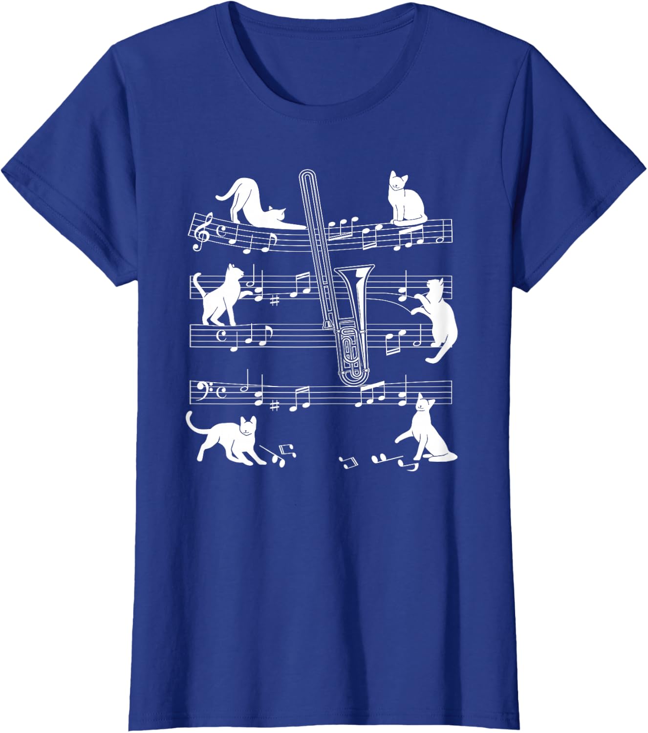 Trombonist Cats for Cat Loving Trombone Players T-Shirt