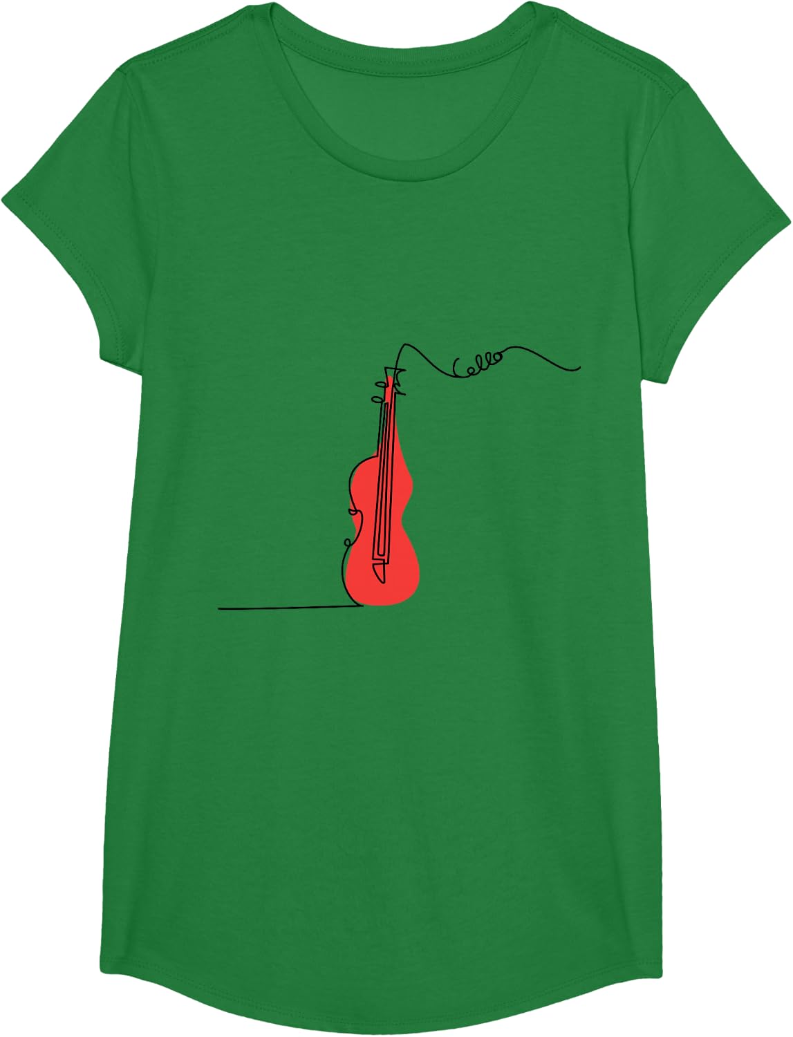 Cellist Music Orchestra Design One-Line Cello T-Shirt Small