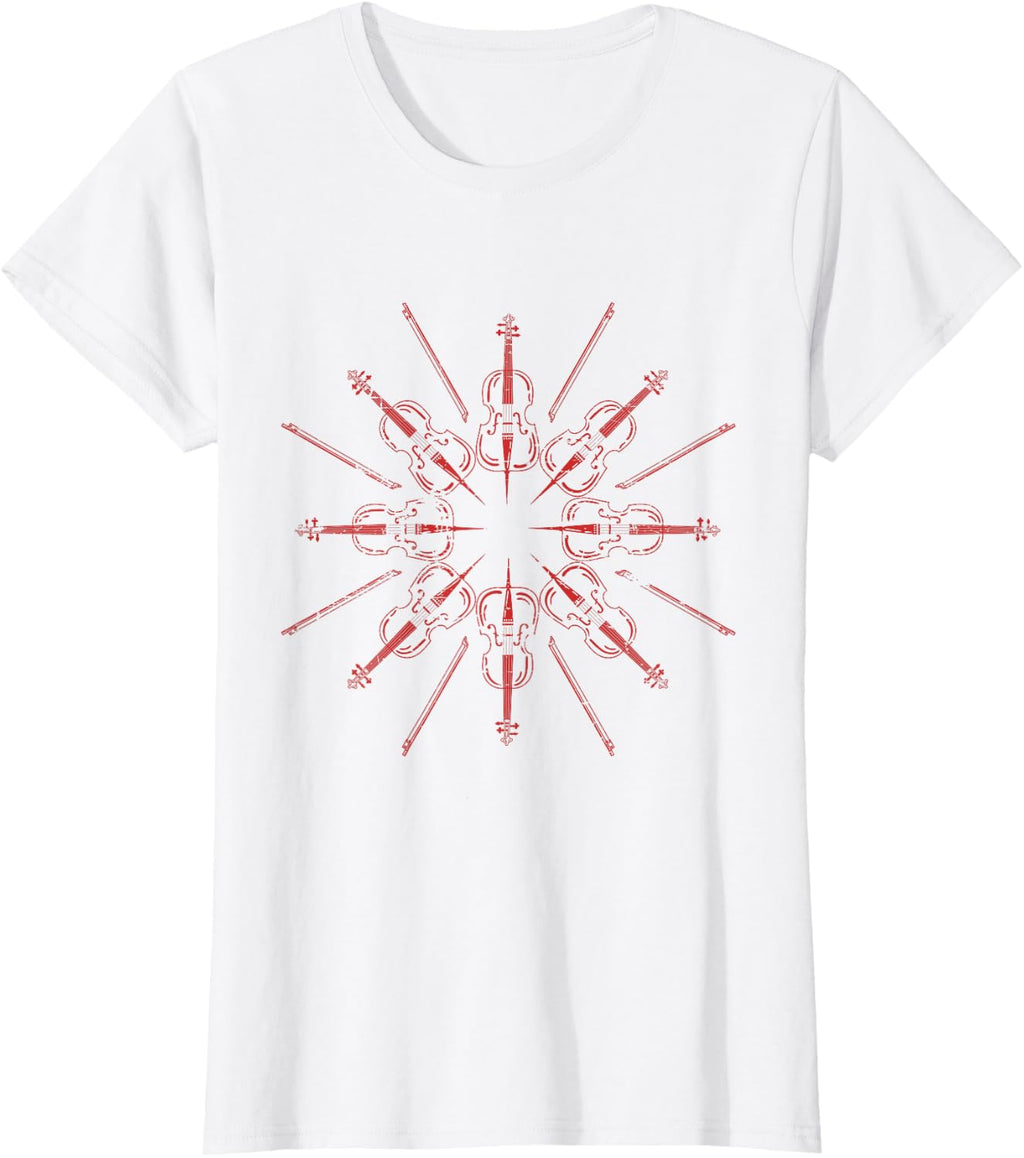Cellists Music Gift Christmas Snowflake Cello T-Shirt