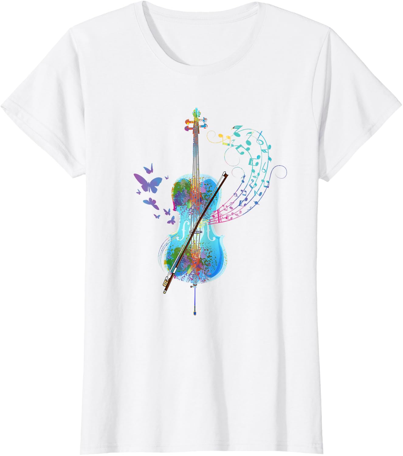 Classical Musical Instrument Colorful Cello T-Shirt