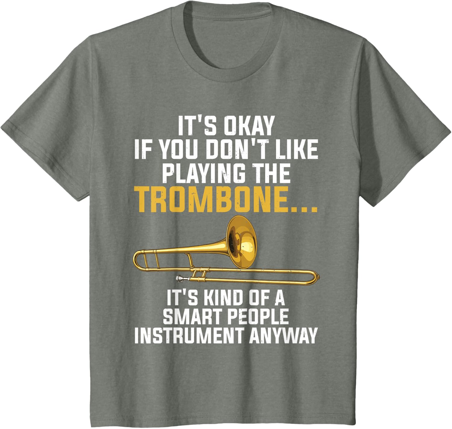 Funny Trombone Art for Men Women Kids Jazz Trombone Player T-Shirt