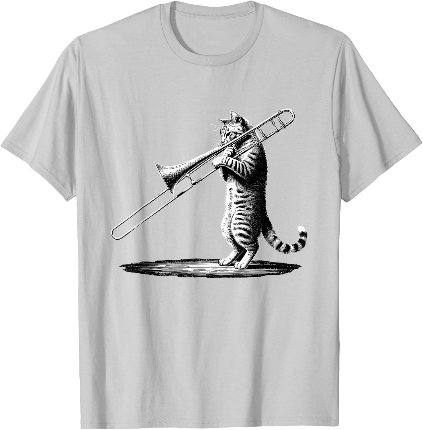 Cat Playing Trombone Player Trombonist Instrument T-Shirt