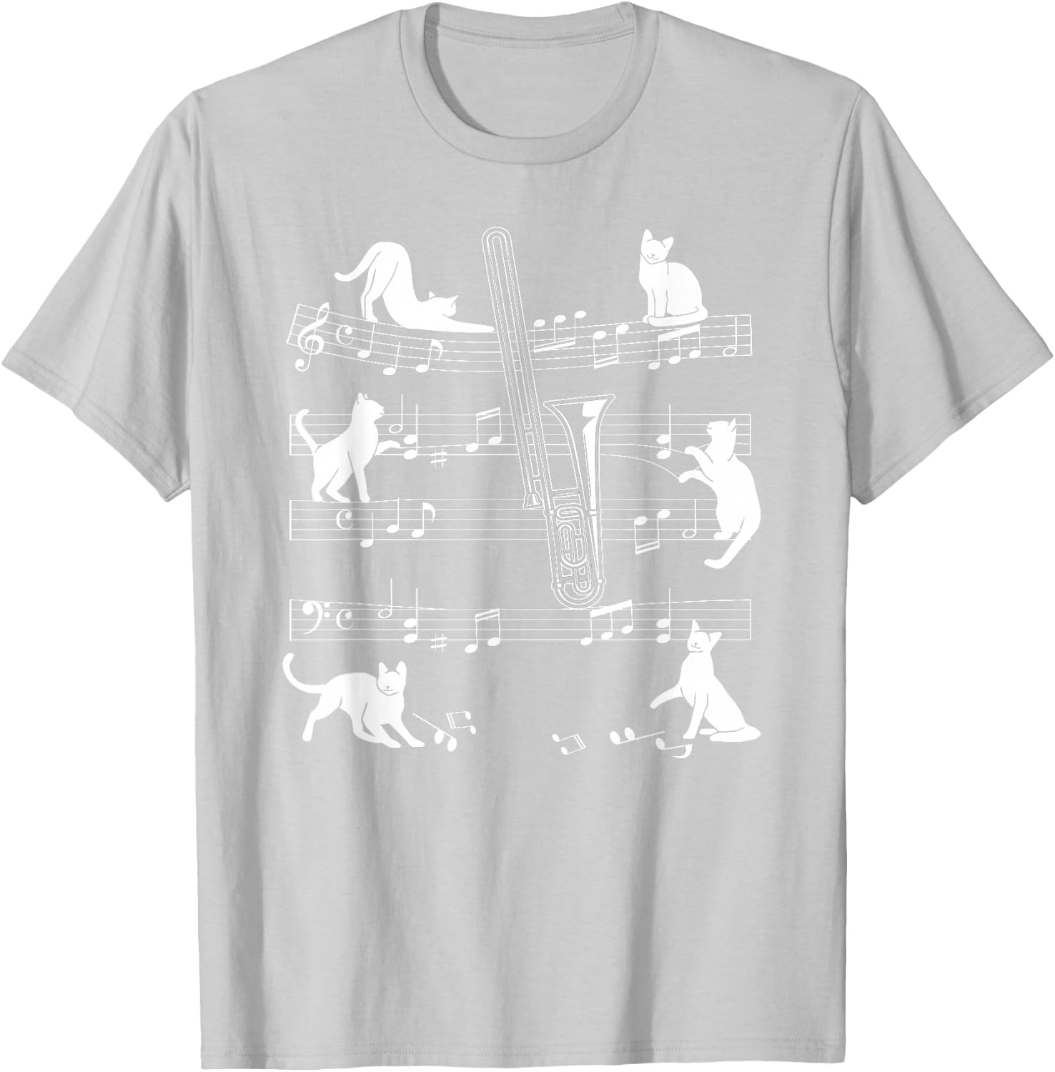 Trombonist Cats for Cat Loving Trombone Players T-Shirt