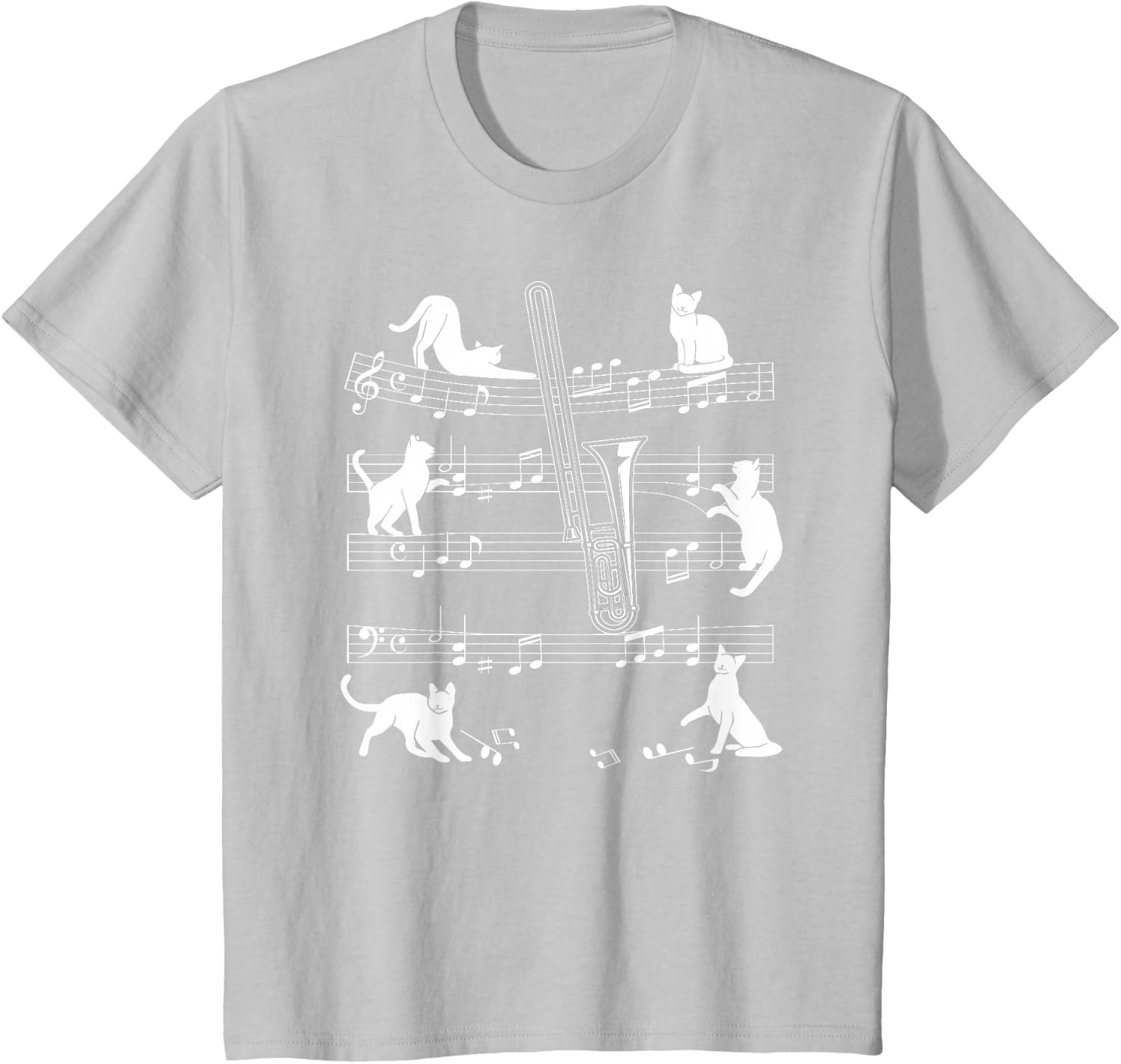Trombonist Cats for Cat Loving Trombone Players T-Shirt